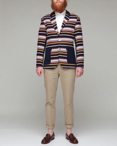 Shades Of Grey Contrast Knit Blazer
