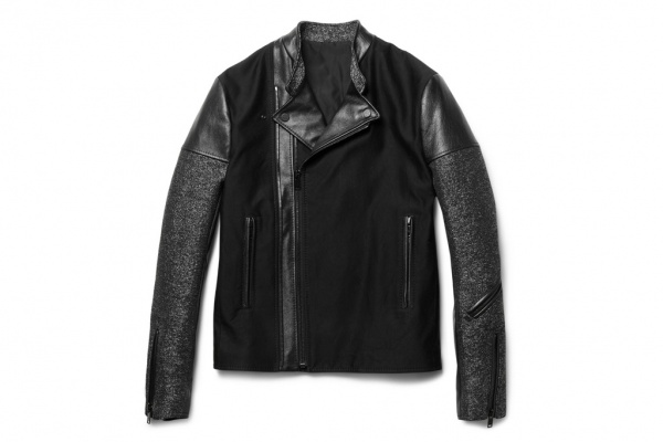 Balenciaga Panelled Leather Slim-Fit Biker Jacket