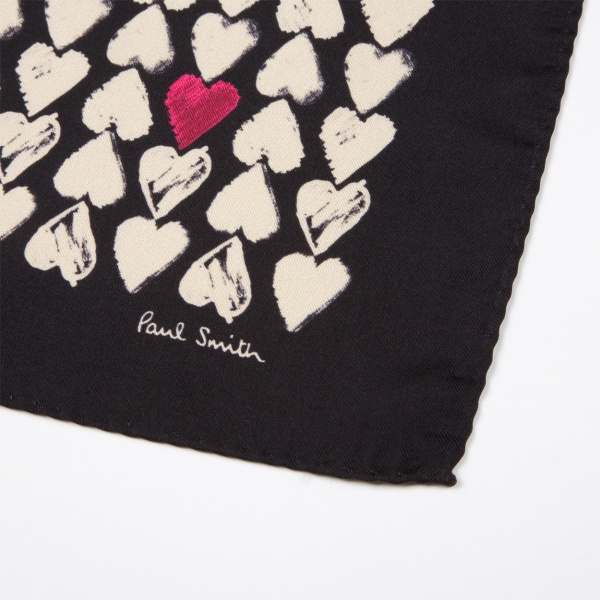 Paul Smith Men's Valentine Hearts Handkerchief
