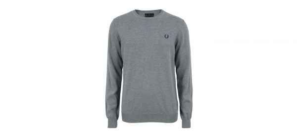 Fred Perry Laurel Wreath Grey Marl Knit Sweater