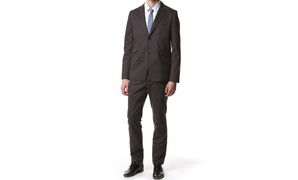 A.P.C. Two Button Suit in Anthracite