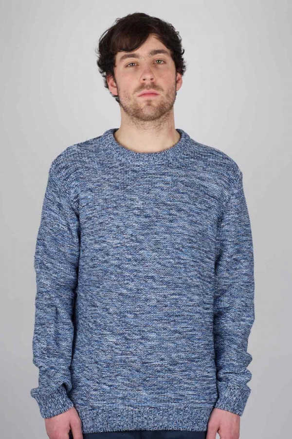 Velour Blue Twisted Steven Sweater