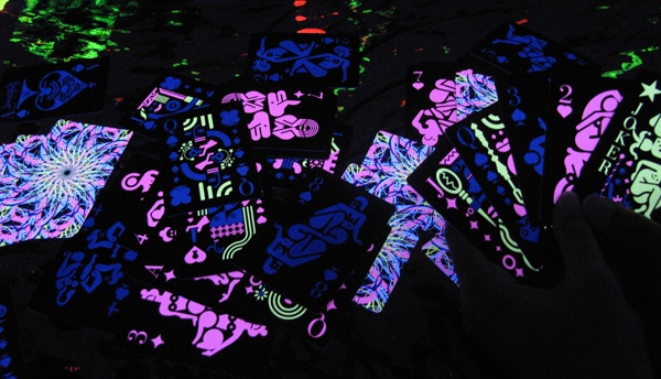 Blacklight Nudie Cards by Ryan McGinness at The Standard