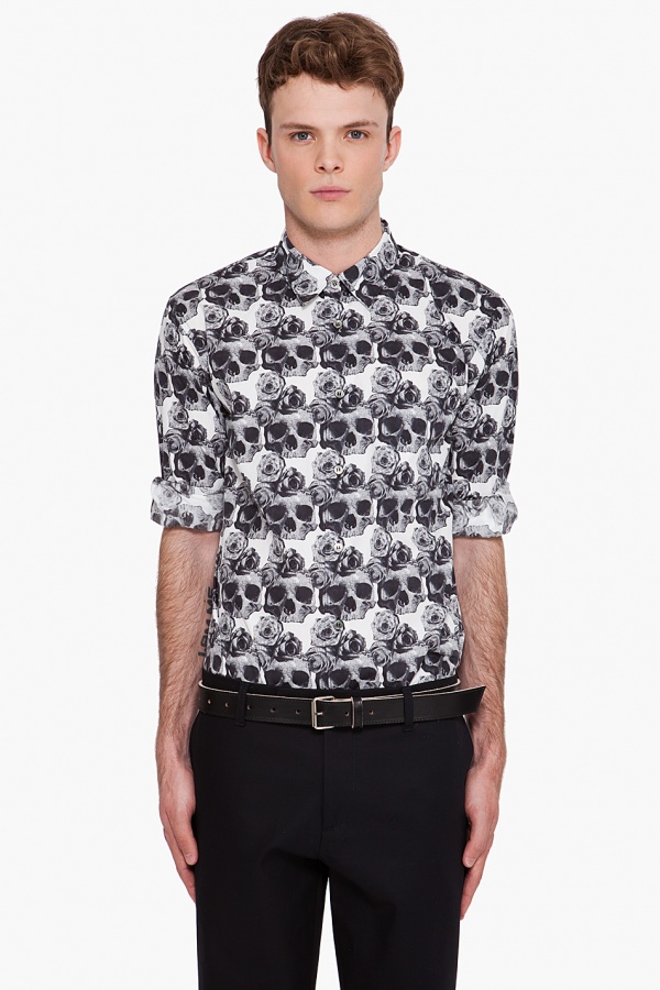 Comme Des Garcons Floral & Skull Shirt