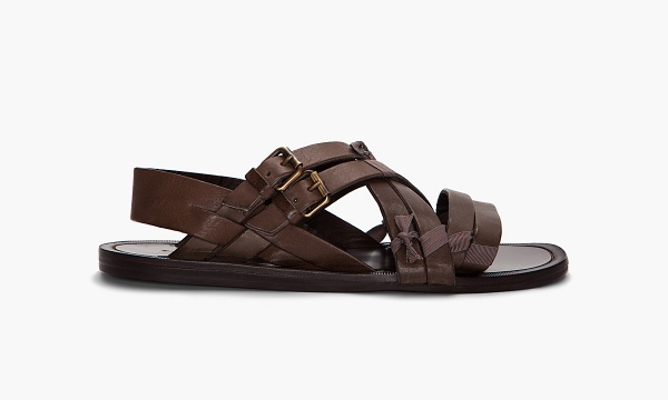 Lanvin Ribbon Cross Strap Sandals