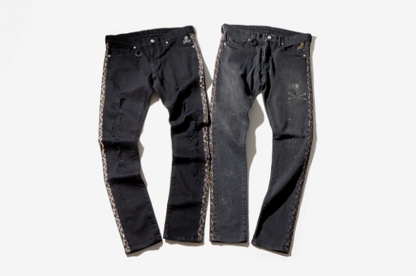 Roen 'Leopard' Damaged Denim