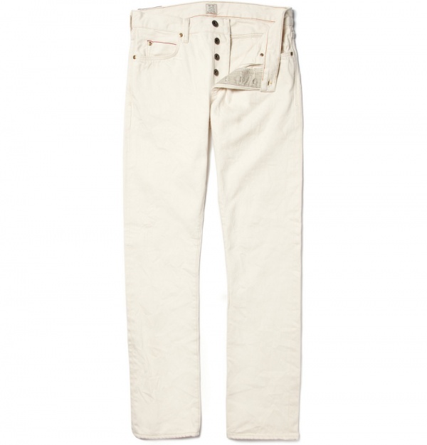White J. Crew Selvedge Jeans
