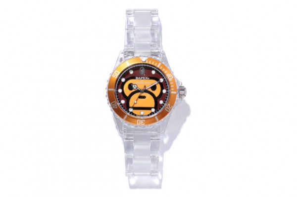 A Bathing Ape Baby Milo Clear Bapex Watch