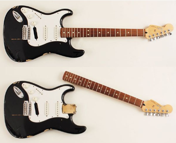 Smashed Kurt Cobain Guitar For Auction