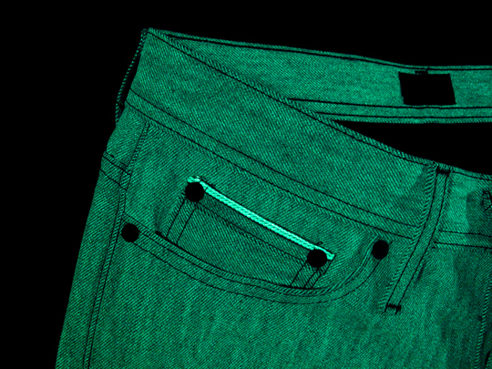 Naked & Famous Glow In The Dark Raw Denim