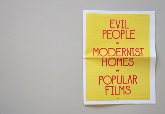 ‘Evil People in Modernist Homes in Popular Films’ Magazine