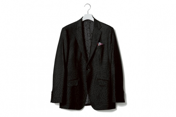 Keith Haring x uniform experiment Pattern Wool 2 Button Jacket