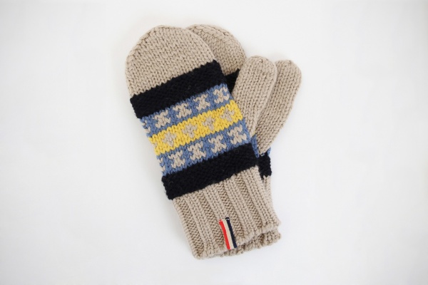 Moncler V Knitted Fair Isle Mittens