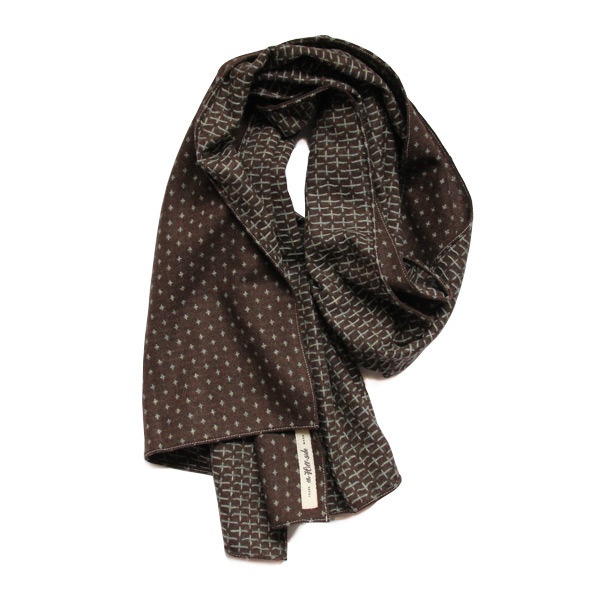 The Hill-Side N75-052 Wool Blend Woven Crosses Scarf