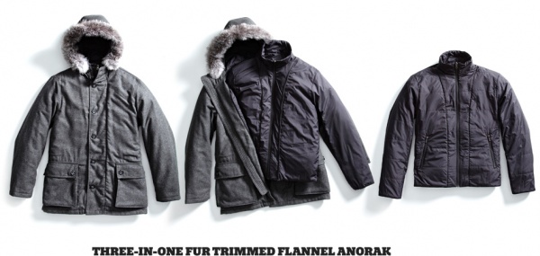 Michael Kors Double Layer Fur Trimmed Anorak