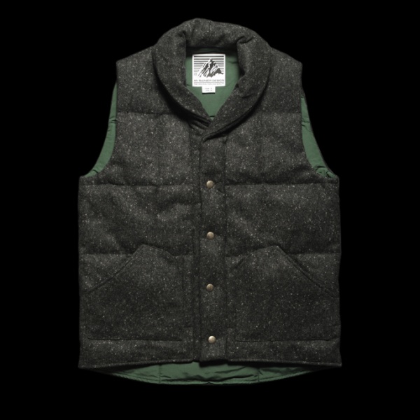 Mt. Rainier Design Shawl Collar Down Vest