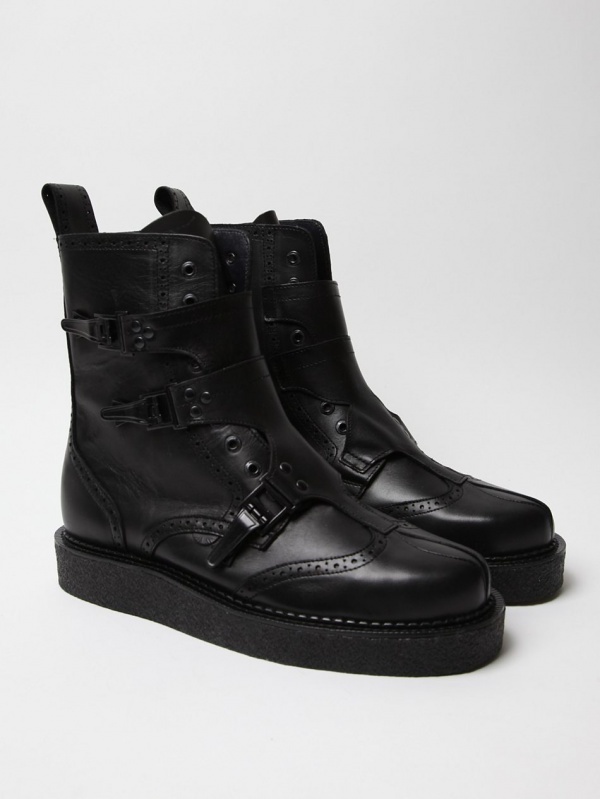 Mugler Men’s Buckled Brogue Creeper Boot