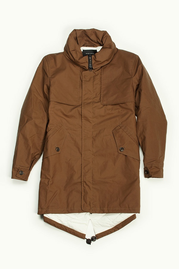 Wings + Horns x Heritage Research Waxed Cotton Fishtail Parka