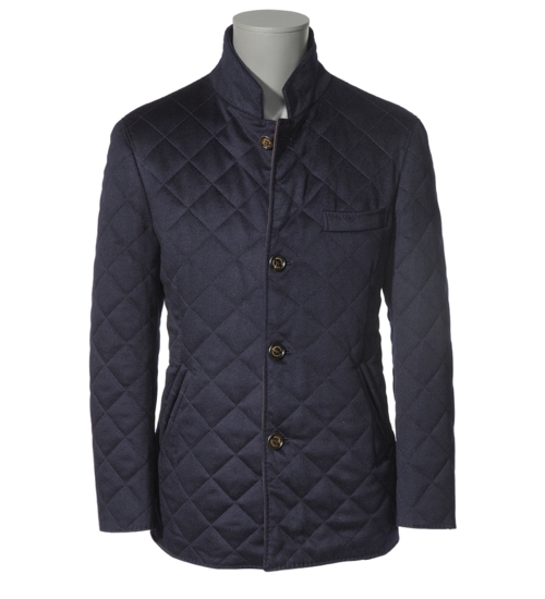 Brunello Cucinelli Navy Quilted Jacket