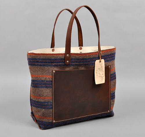 The Hill-Side x Stanley & Sons Blanket Lining Stripe Tote