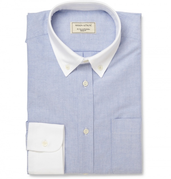 Kitsuné Contrast Cuffs & Collar Oxford Shirt