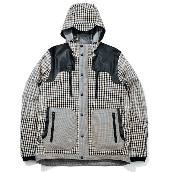 White Mountaineering Pertex Yarn Dyed Check Mix Hooded Jacket