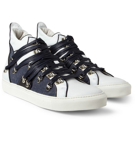 Raf Simons Lace-Strapped High Top Sneaker