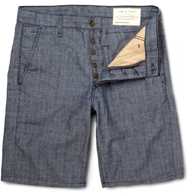 Rag & Bone Slim-fit Cotton/Linen Blend Short