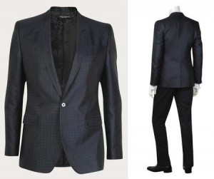 Dolce & Gabbana Navy Polka Dot Jacket