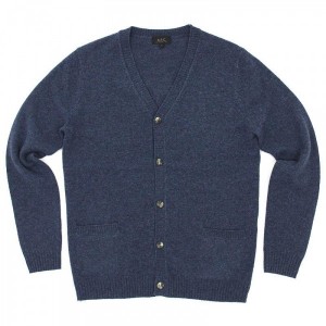 A.P.C. Blue Lambswool Cardigan