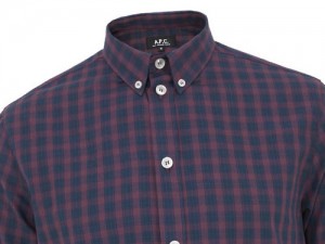 A.P.C. Button Down Bordeaux Shirt
