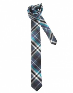 ASOS Blue Skinny Check Tie