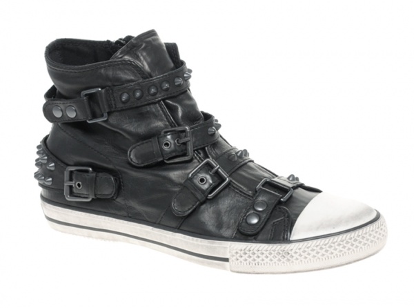 Ash Volt Studded Leather Hi-Top Trainers