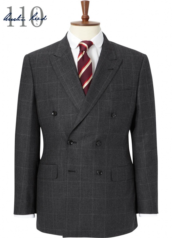Austin Reed 110th Anniversary Charocal Check Suit