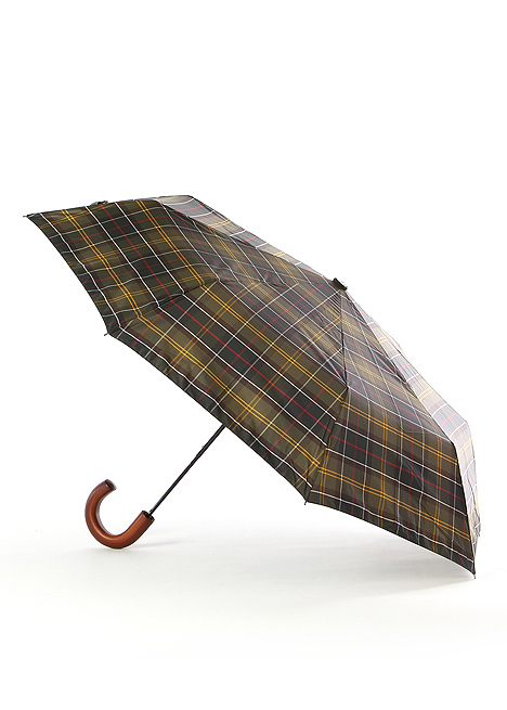 Barbour Tartan Telescopic Umbrella