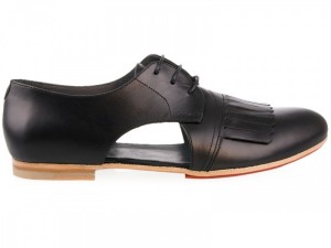 Black Leather 'Malcolm' Shoes by b Store