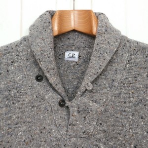 CP Company Heavy Knit Shawl Collar Sweater