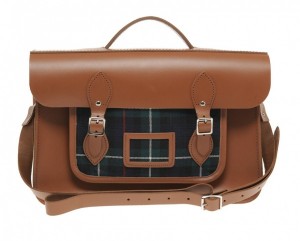Cambridge Satchel Company Leather & Tartan Satchel
