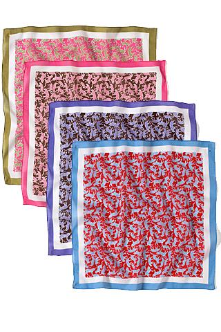 Drakes London Leopard Hankerchiefs