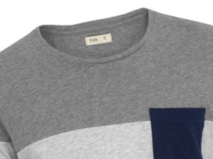 Folk Block Color Grey T-Shirt