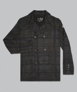 Fred Perry & Raf Simons Shadow Check Pea Coat