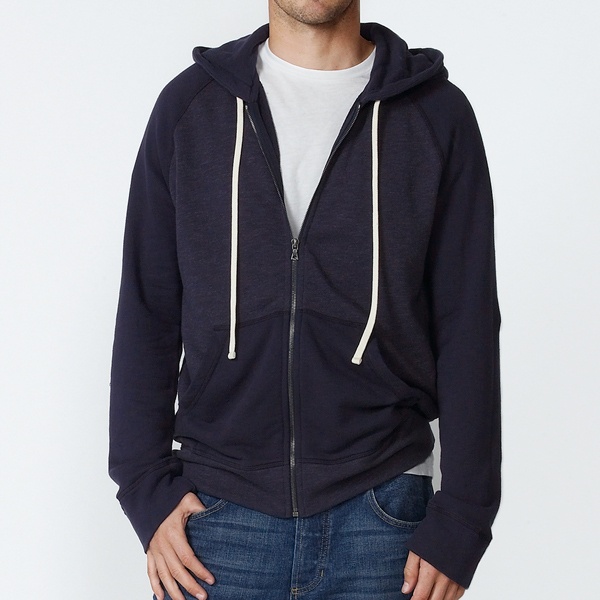 James Perse Two Tone Zip Hoodie