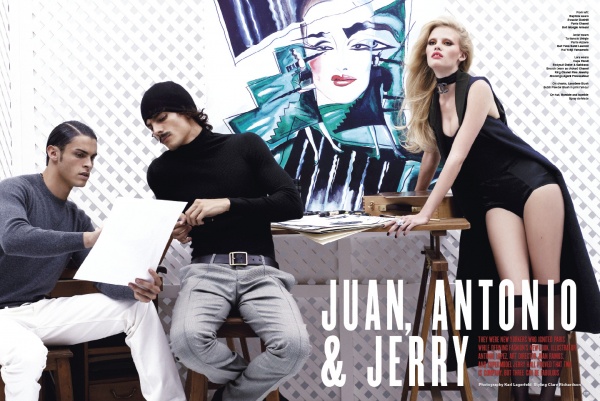 'Juan, Antonio & Jerry' by Karl Lagerfeld for V Magazine 67