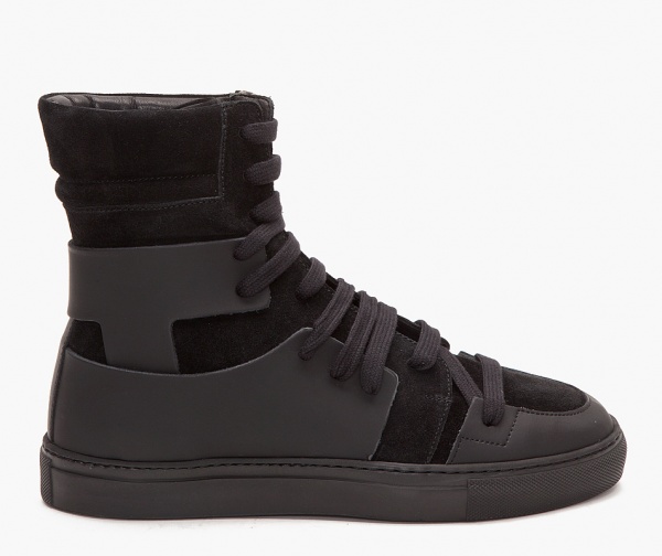 Kris Van Assche Black Suede Sneakers