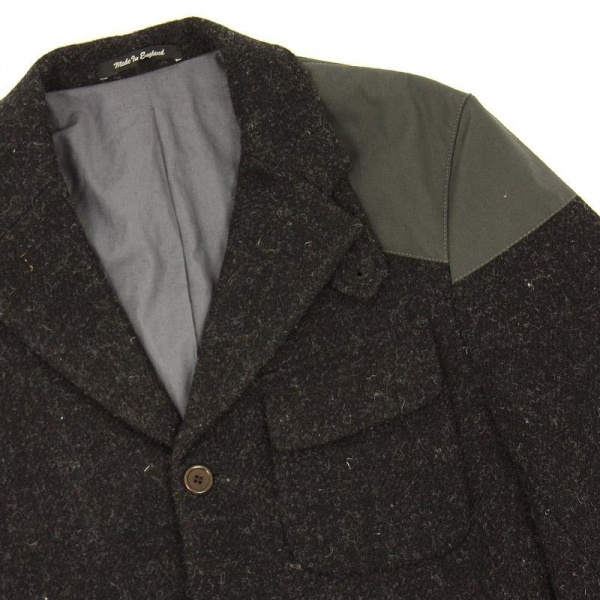 Nigel Cabourn Black Harris Tweed Mallory Jacket
