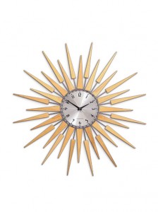 Pluto Natural Sunburst Clock by Newgate