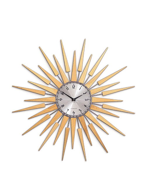 Pluto Natural Sunburst Clock by Newgate