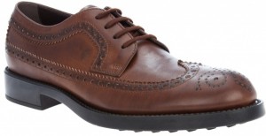 Tod's Brown Leather Wingtip Derby