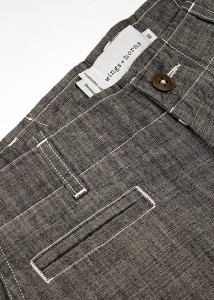 Wings + Horns Black Chambray Shorts