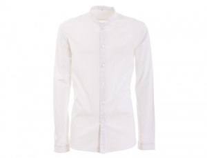 White collarless shirt by Ann Demeulemeester
